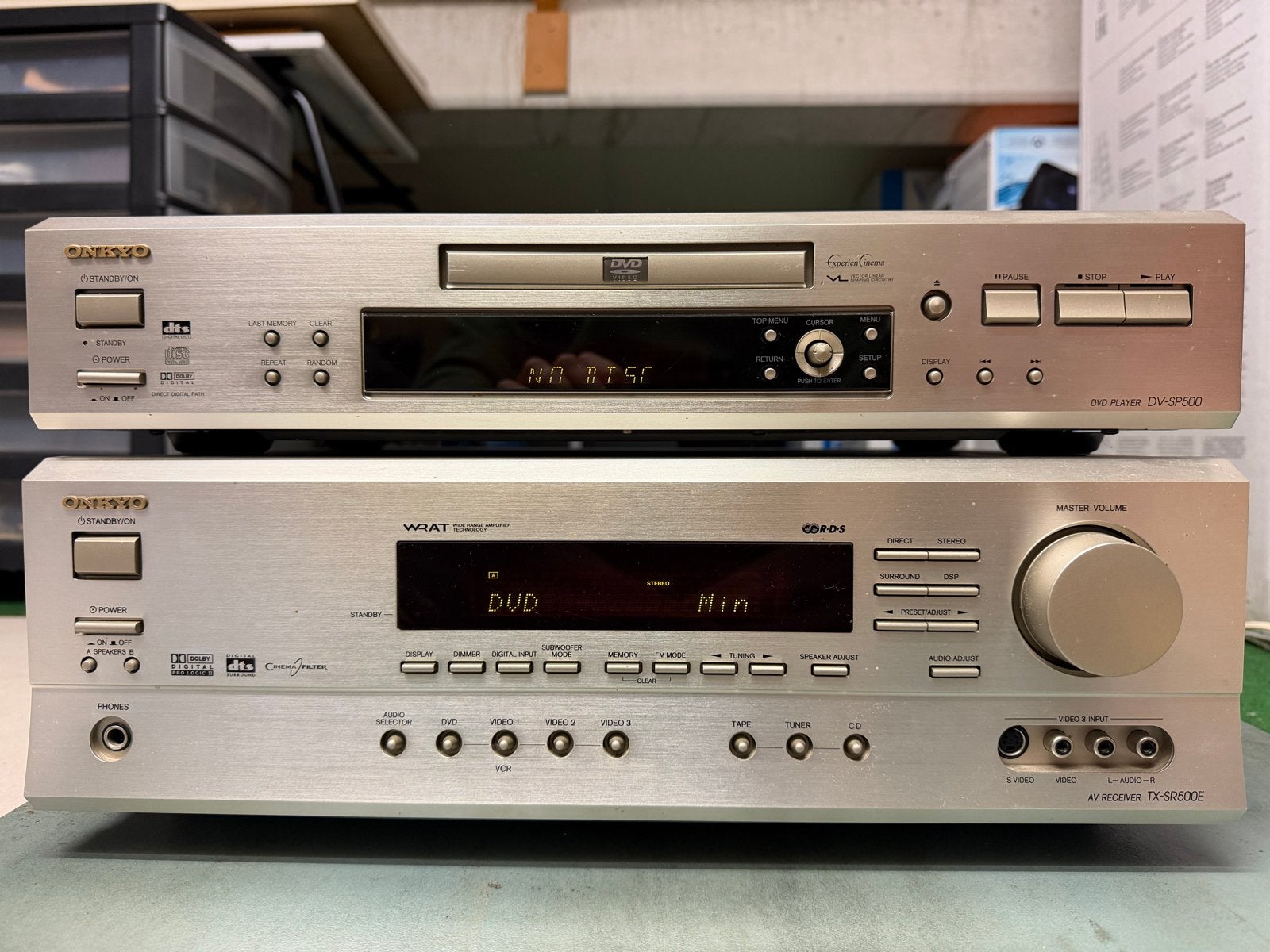 Onkyo AV Receiver TX-SR500E & Onkyo DVD-speler DV-SP500 set, Ophalen of Verzenden, Gebruikt, Overige merken