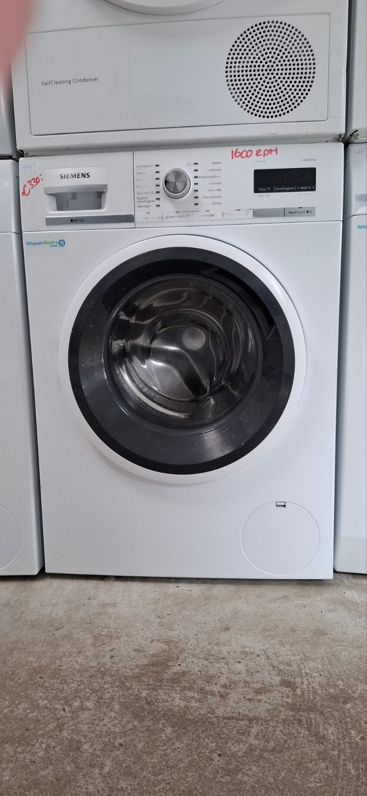 Siemens IQ700 wasmachine,6 maanden garantie 4245, Ophalen, 1200 tot 1600 toeren, 8 tot 10 kg, Refurbished