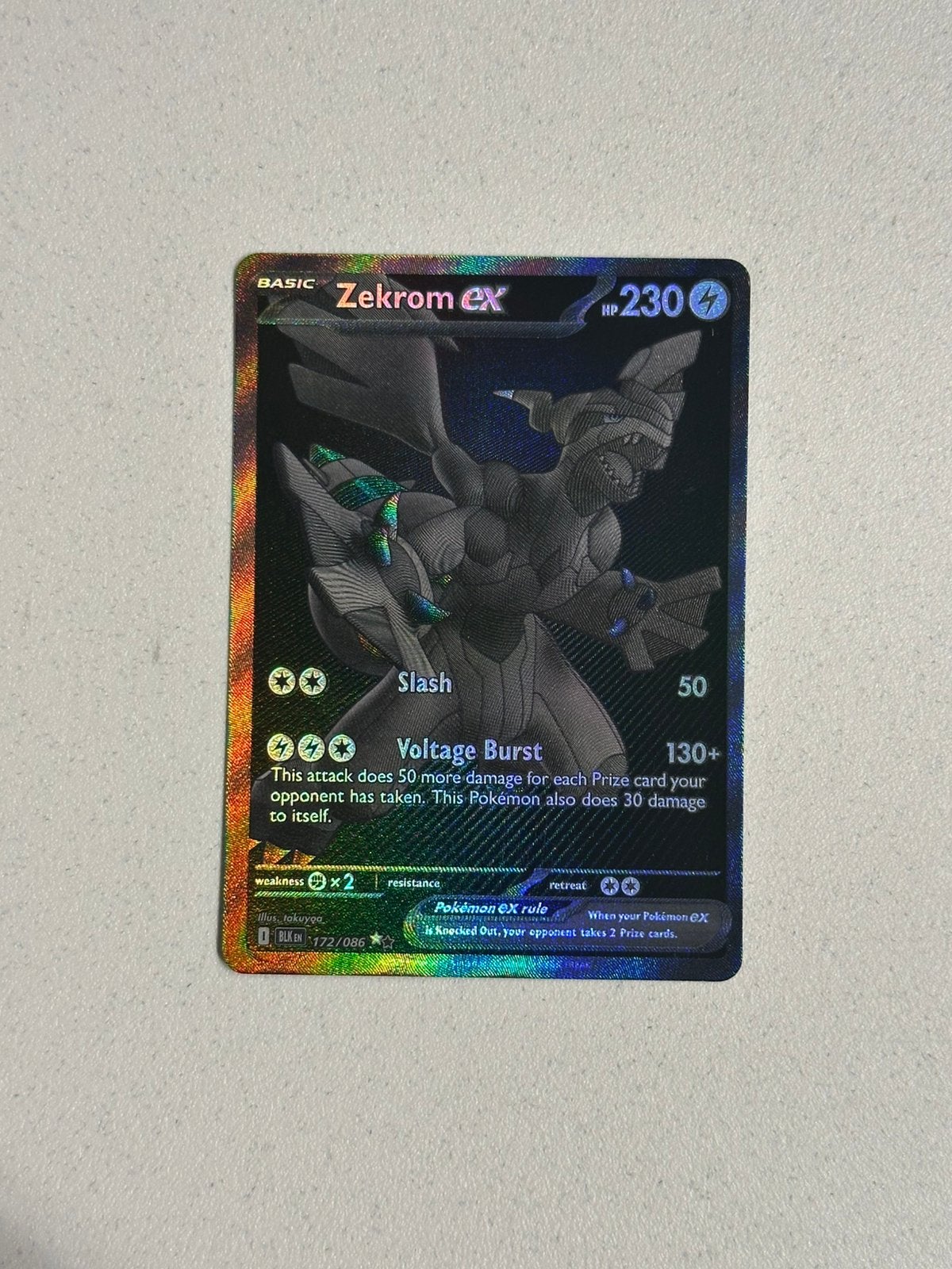 Zekrom ex 172 Black Bolt NM, Ophalen of Verzenden, Zo goed als nieuw