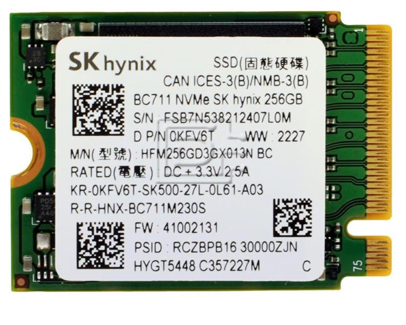 SK Hynix 256 GB NVMe M.2, werkend en getest!!!, Intern, SSD, Ophalen of Verzenden, Zo goed als nieuw
