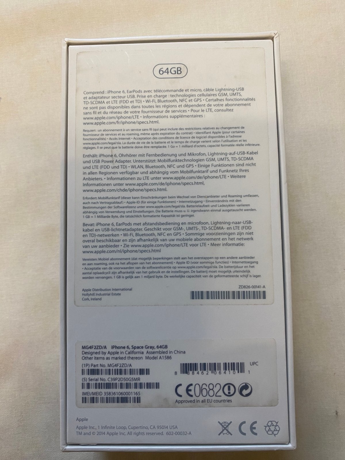 IPhone 6 Space Grey 64GB, Telecommunicatie, Mobiele telefoons | Apple iPhone, Gebruikt, 75 %, Ophalen of Verzenden, 64 GB