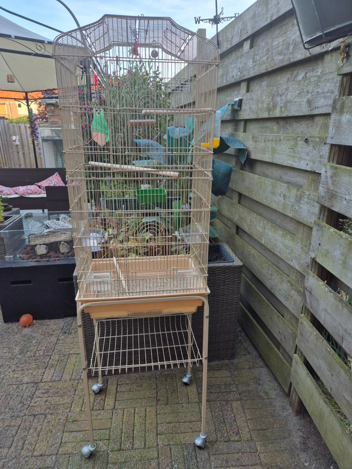 Vogelkooi compleet, Ophalen, Zo goed als nieuw, Metaal, Vogelkooi