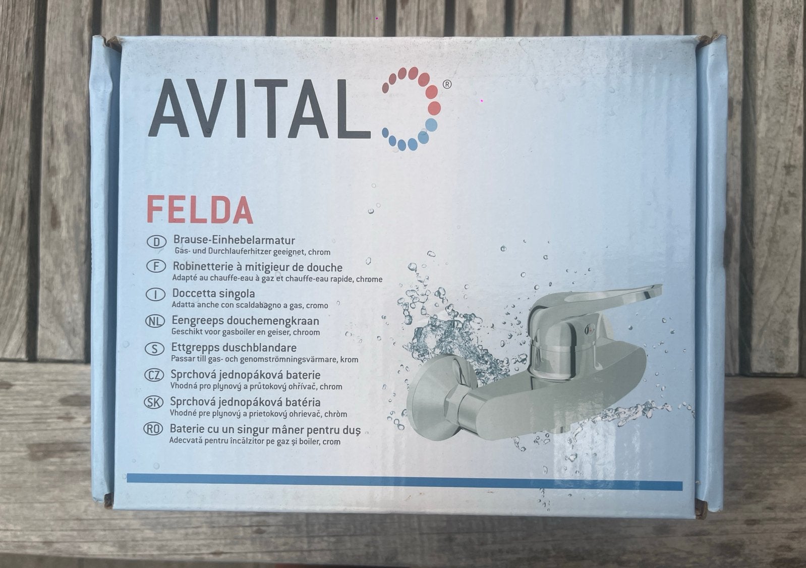 AVITAL FELDA Eengreeps Douchemengkraan Chroom, Ophalen of Verzenden, Nieuw, Chroom, Douche