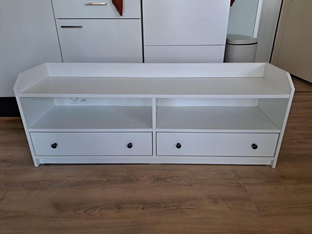 Wit TV meubel met lades en opbergvakken - Gebruikssporen, Ophalen, Gebruikt