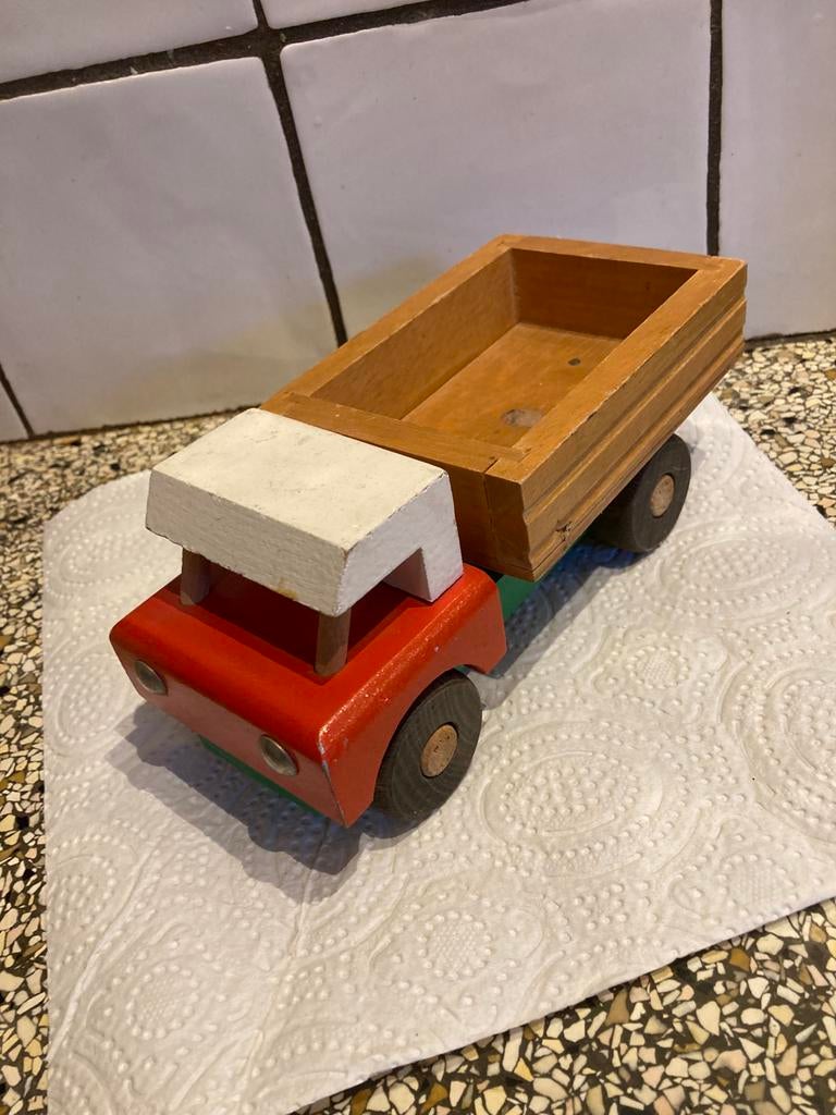 Oude houten auto, Antiek en Kunst, Curiosa en Brocante, Ophalen of Verzenden