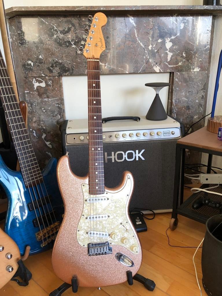 Fender Customshop Classic Stratocaster red holoflake (1993), Muziek en Instrumenten, Snaarinstrumenten | Gitaren | Elektrisch
