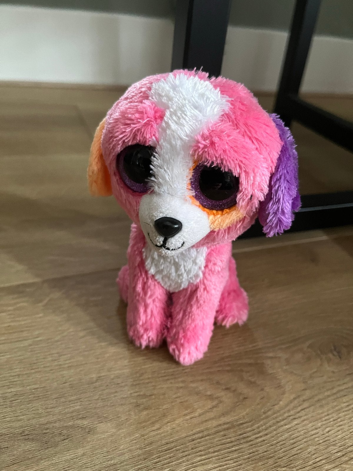 Ty Beanie Boo hondje roze/paars/oranje, Zo goed als nieuw, Meerkleurig, Klein (minder dan 20 cm), Ty