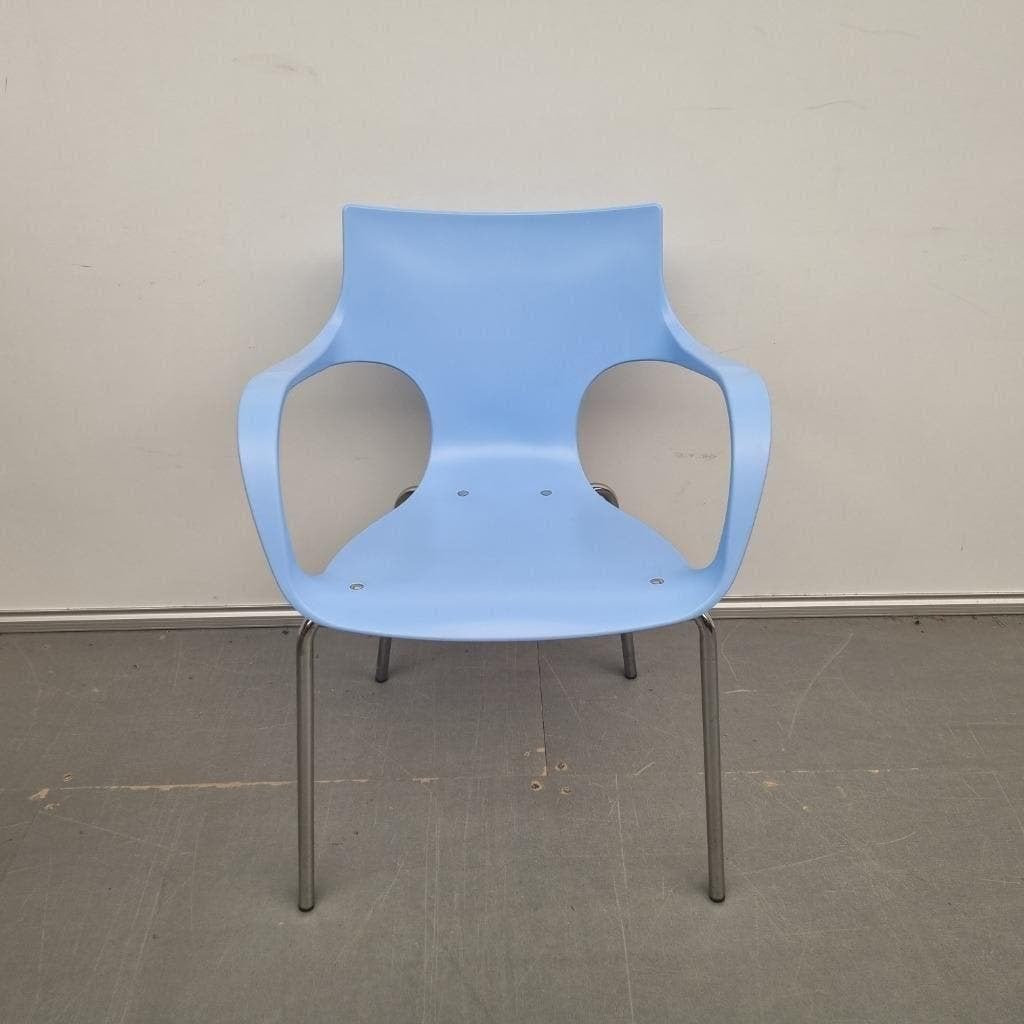 Acta design stoel - lichtblauw set van 4 stapelstoelen, Huis en Inrichting, Stoelen, Ophalen, Gebruikt, Kunststof, Vijf, Zes of meer stoelen