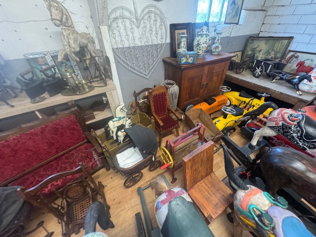 antiek poppenspeelgoed meubels en wagens, Ophalen of Verzenden