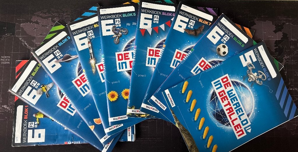 De Wereld in Getallen groep 6 FS versie 5, blok 1 t/m 8, Boeken, Wiskunde A, Malmberg, Nieuw, Ophalen of Verzenden