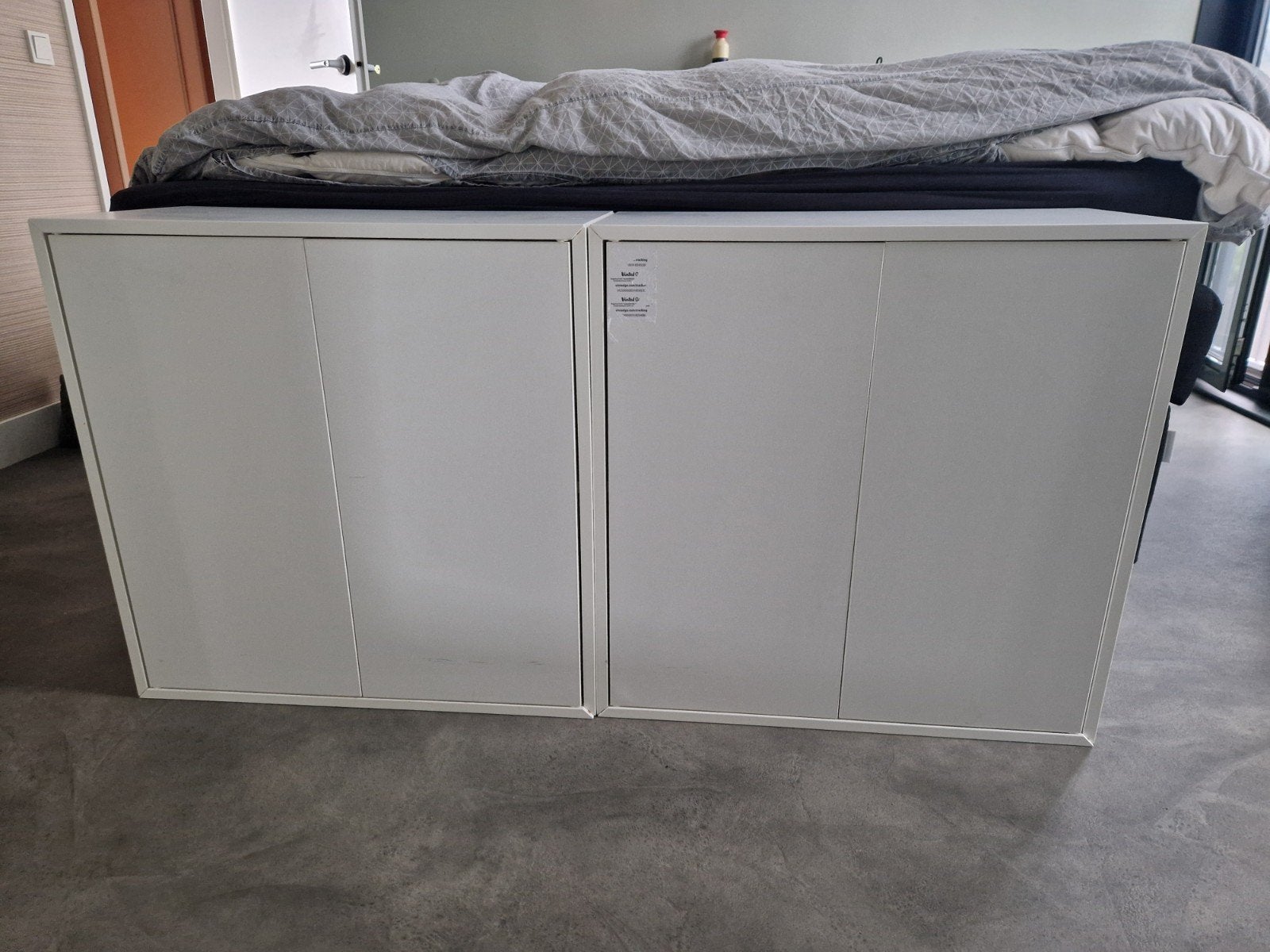 2x Ikea witte lage kastjes met gebruikerssporen, Ophalen, Gebruikt