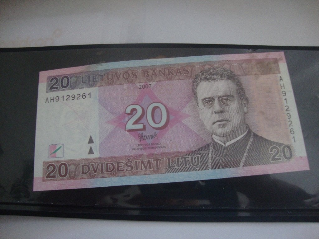 Bankbiljet 20 litai 2007 Litouwen UNC, Verzenden, Overige landen