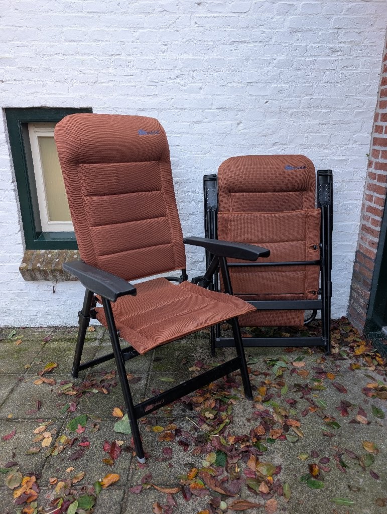 Dukdalf Stoelen Cognac 2x, Ophalen of Verzenden, Gebruikt, Campingstoel