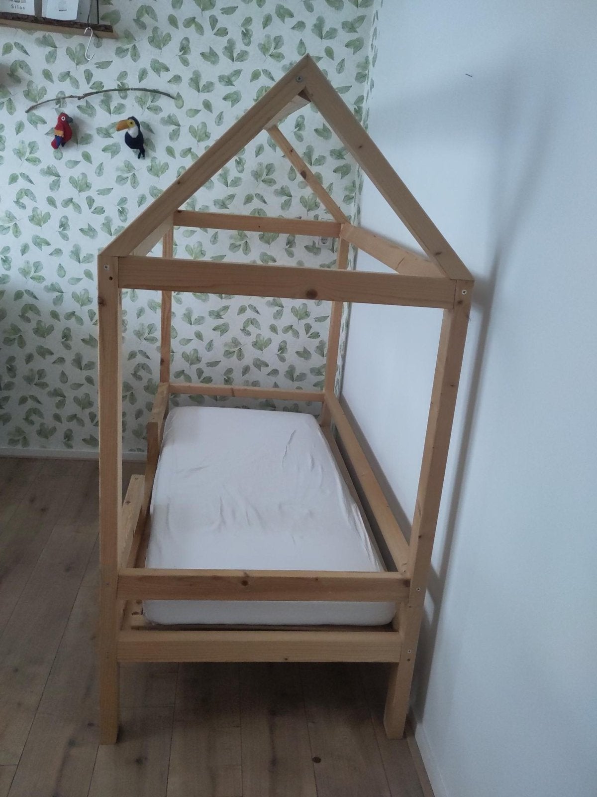 Peuterbed huisje, Ophalen, Gebruikt, 70 tot 85 cm, Lattenbodem