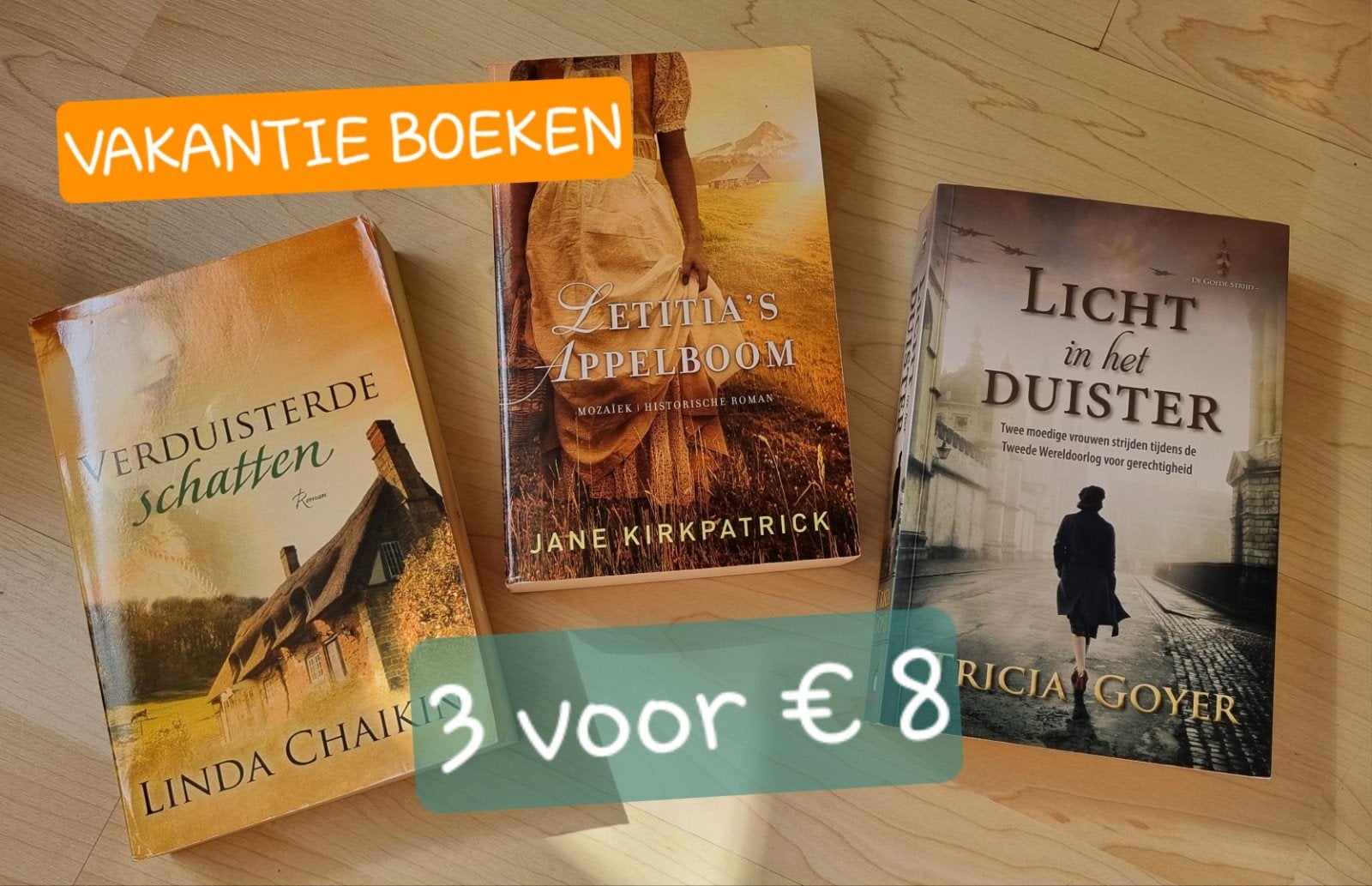 Vakantieboeken: 3 romans voor €8, Ophalen of Verzenden, Gelezen, Jane Kirkpatrick, Linda Chaikin, Patricia Goyer, Nederland