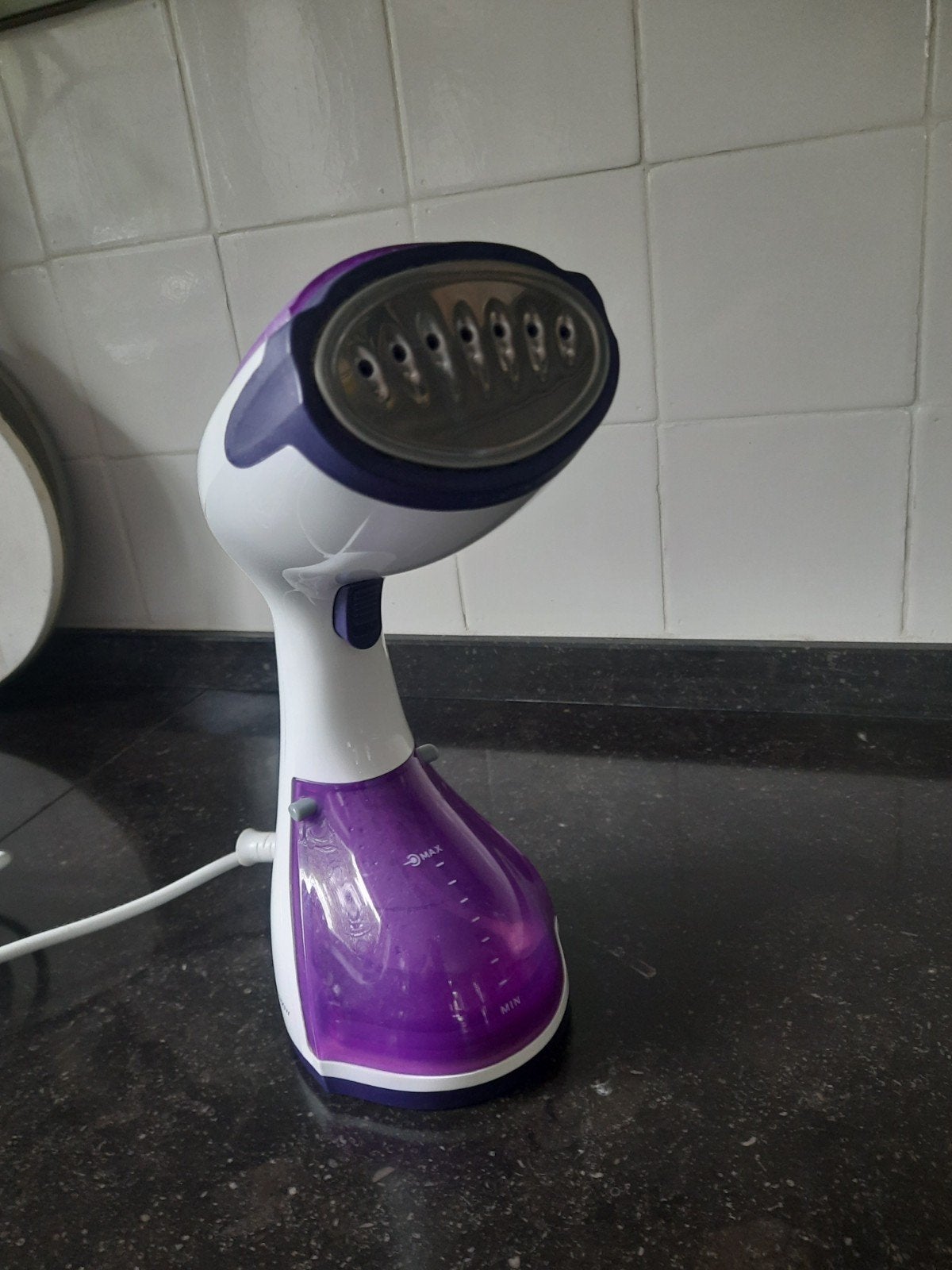 Tristar Handstomer Kledingstomer Stoomapparaat Paars Wit, Ophalen, Gebruikt, Strijkijzer met snoer