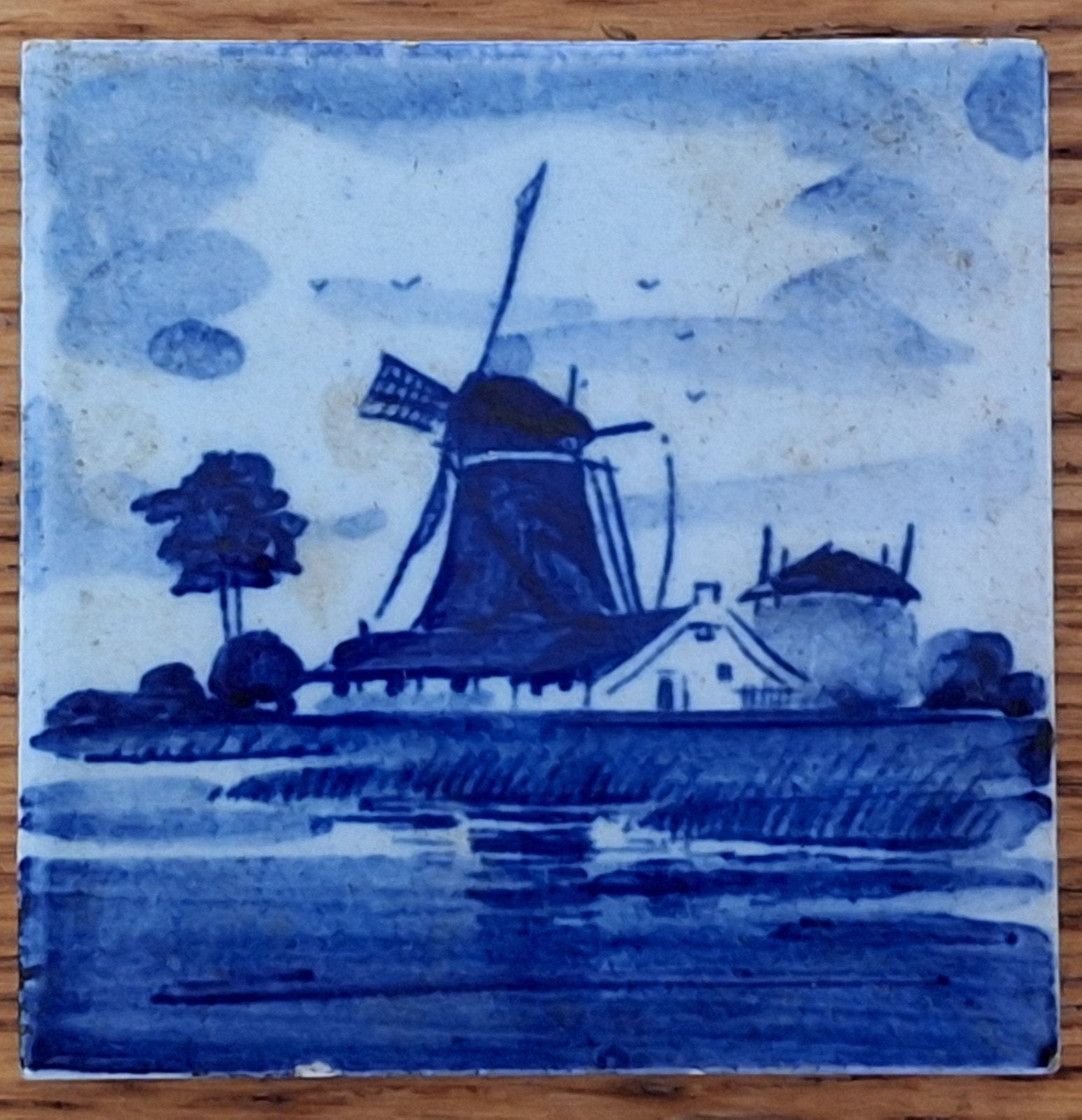 Delft blauw tegeltje, Ophalen of Verzenden