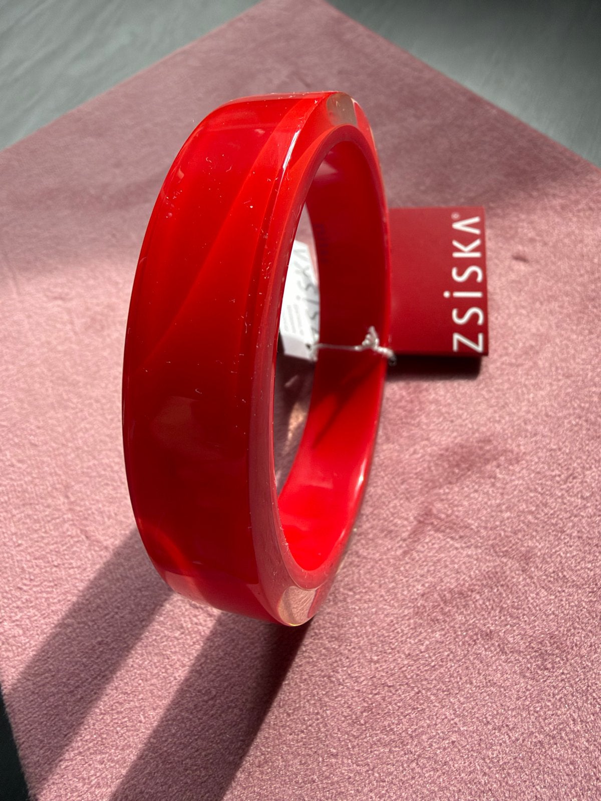 ZSISKA Colourful Beads Armband Spectrum Red Resin, Ophalen of Verzenden, Nieuw, Rood, Kunststof of Plastic