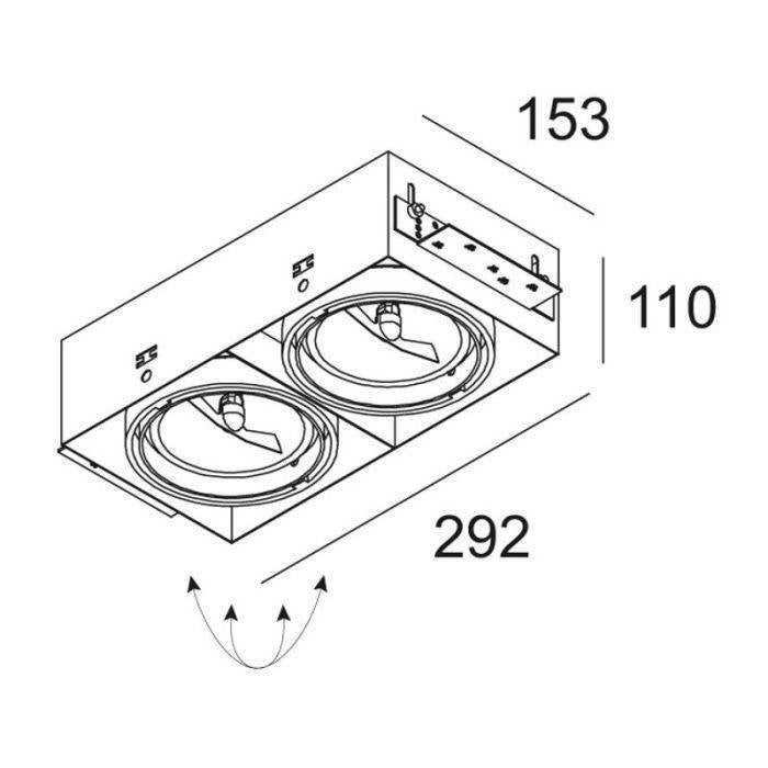 DELTA LIGHT INBOUWSPOT GRID IN TRIMLESS 2, Overige merken, Nieuw, Overige fittingen, Ophalen of Verzenden