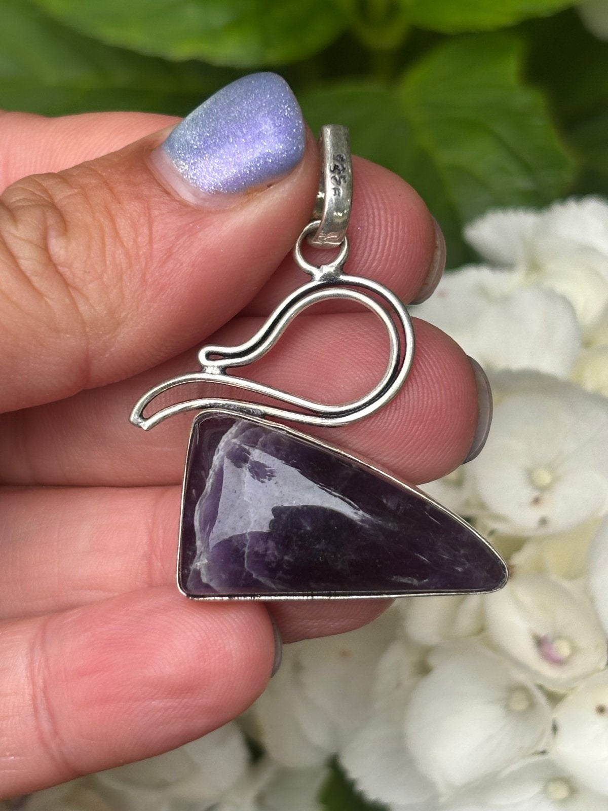 Handgemaakte Amethist Edelsteenhanger, Overige voorstellingen, Paars, Nieuw, Ophalen of Verzenden