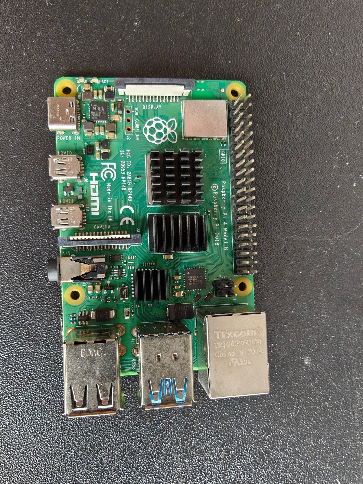 Raspberry Pi 4 Model B 2GB RAM met PoE splitter, Ophalen of Verzenden, Gebruikt