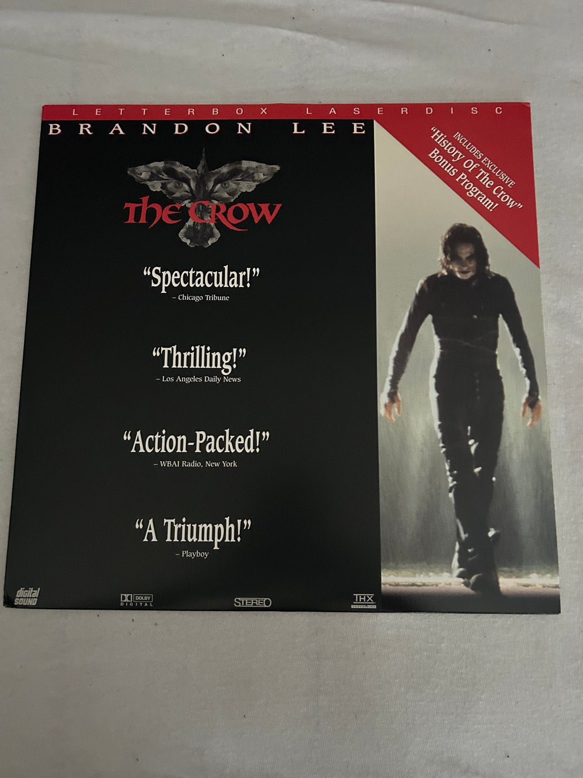 Laserdisc The Crow (Brandon Lee) - Collector's Item, Cd's en Dvd's, Dvd's | Overige Dvd's, Gebruikt, Import, Vanaf 16 jaar, Engels