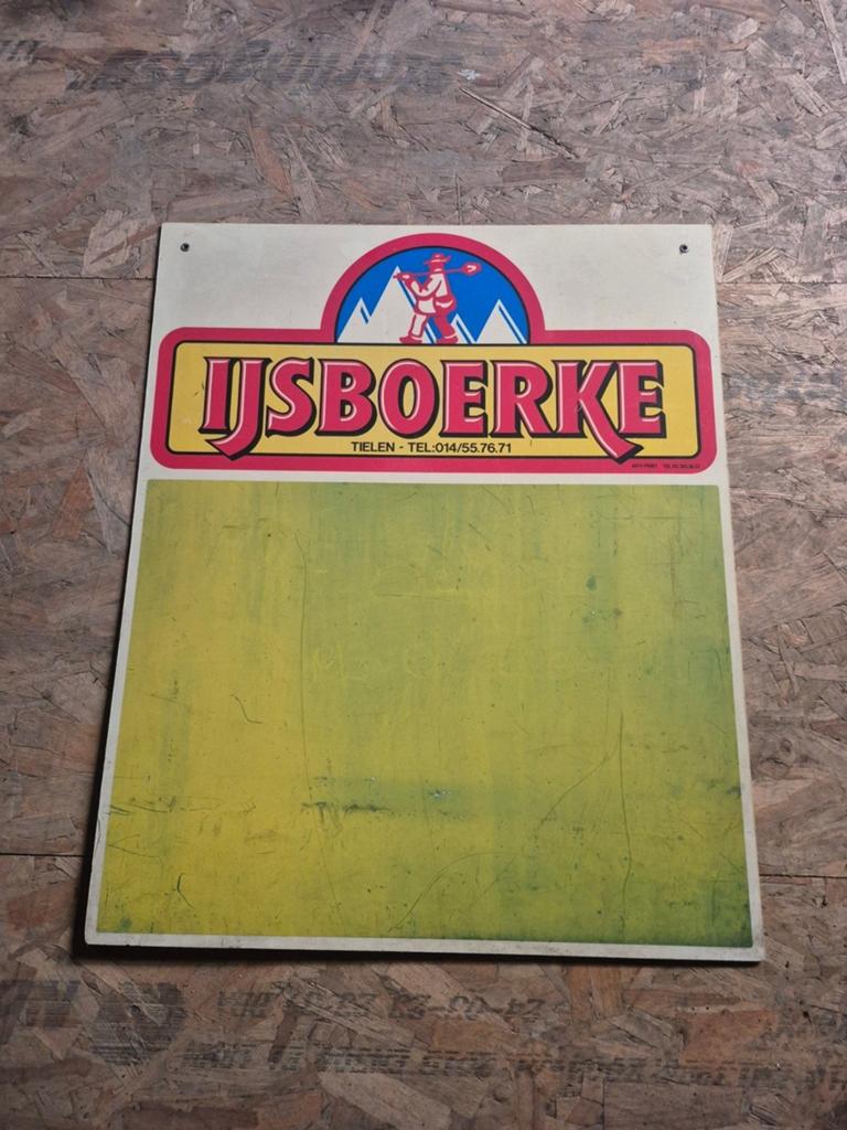 Ijsboerke, Ophalen of Verzenden, Gebruikt, Reclamebord