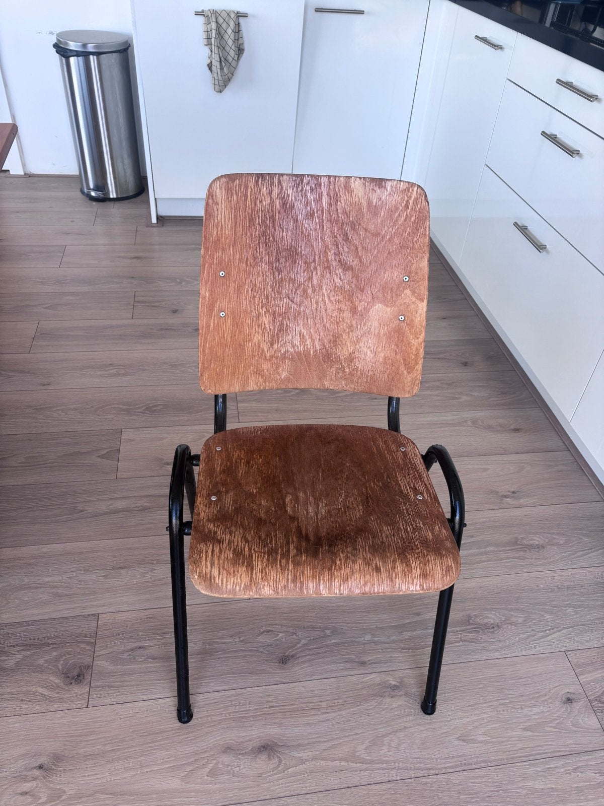 Vintage Houten Schoolstoel, Antiek en Kunst, Ophalen