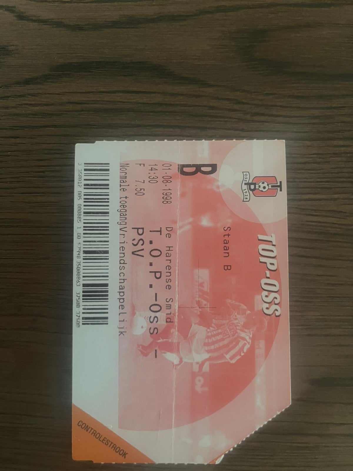 TICKET TOP OSS-PSV 1998, Ophalen of Verzenden, Zo goed als nieuw, PSV, Overige typen