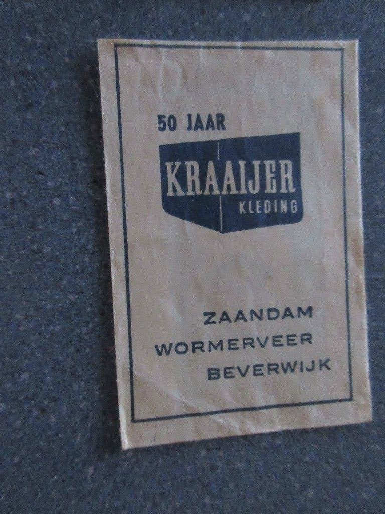 Zaandam/Beverwijk/Wormerveer, 50 Jaar Kraaijer Kleding, Verzenden