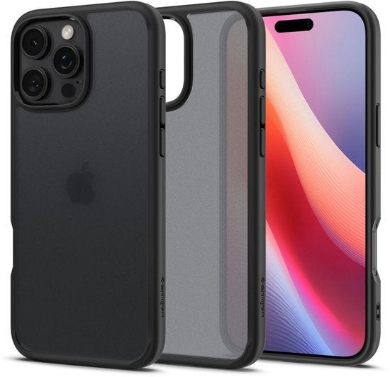 Spigen Ultra Hybrid iPhone 16 Pro Frost Black (Hoesje)*nieuw, Nieuw, Spigen 1, Ophalen of Verzenden, Spigen