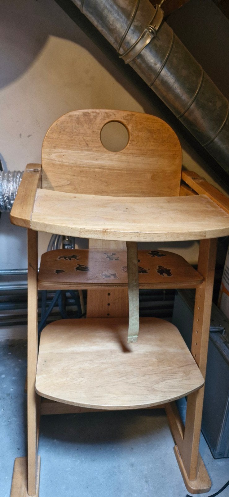 Houten eetstoel/meegroeistoel voor kinderen, Ophalen, Gebruikt, Meegroeistoel, Aanschuifbaar