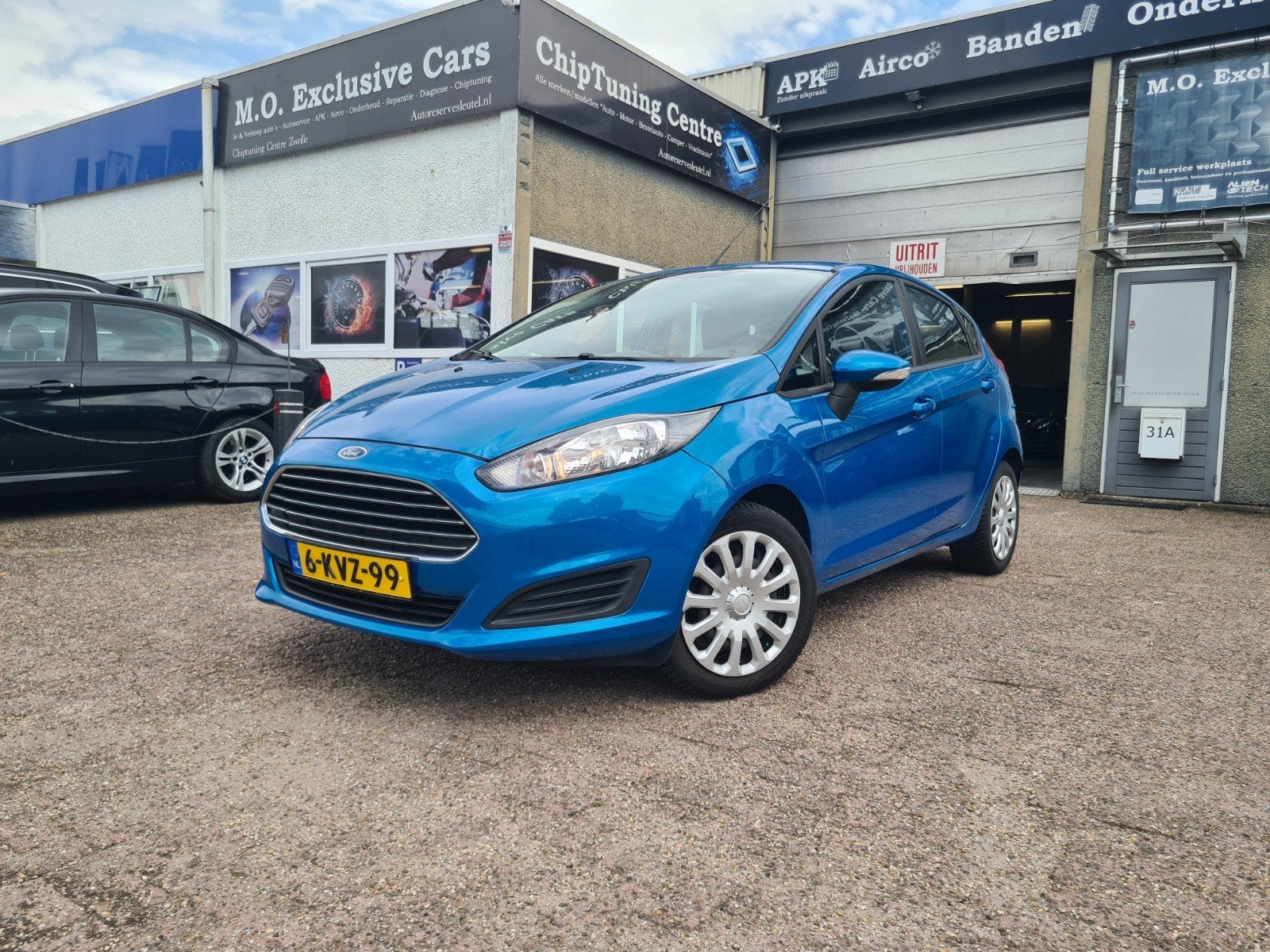 Ford Fiësta 1.0 48KW/65PK 5-Deurs 2013 Blauw Airco Nw Type, Auto's, Euro 5, Stof, 40 €/maand, Zwart