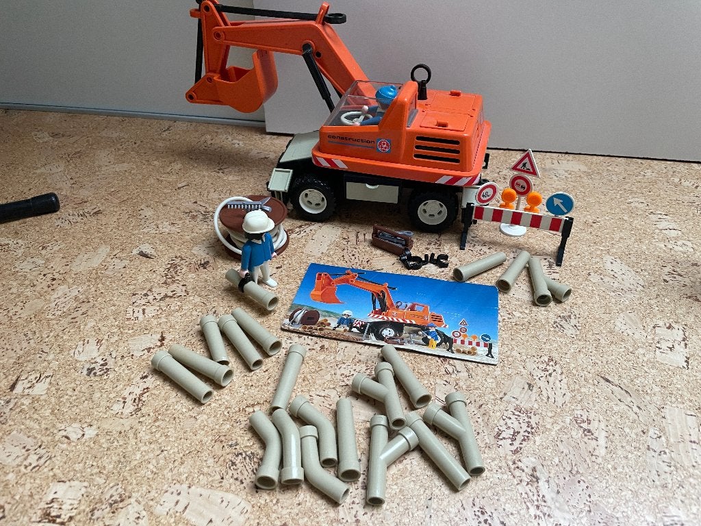 Playmobil Graaf machine, Ophalen of Verzenden, Gebruikt, Complete set, Voertuig