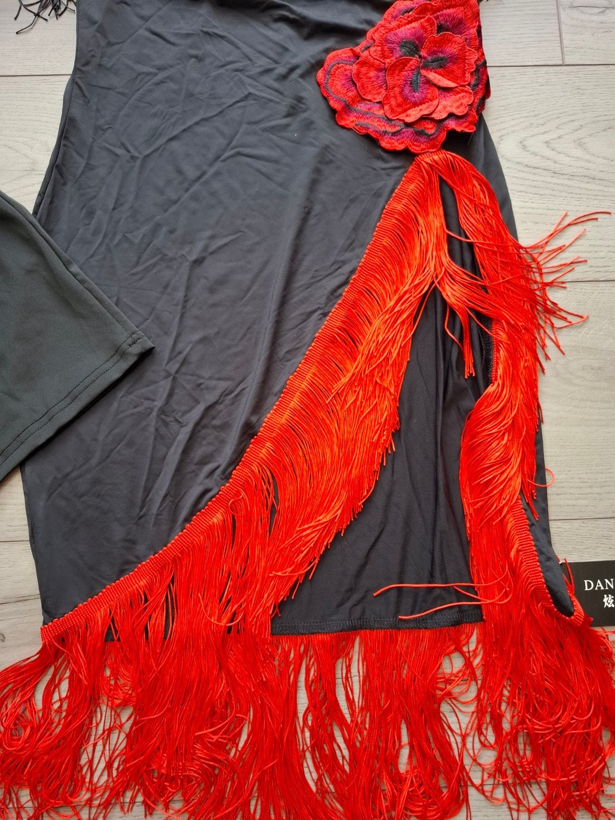 Dames Latin Dansjurk met Franjes en Shorts - Maat M, Maat 38/40 (M), DANCESTAR, Zwart, Nieuw