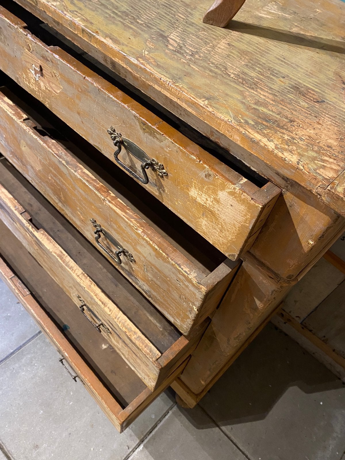 Stoere Franse kast ladekast, Ophalen, Gebruikt, 100 tot 150 cm, 100 tot 150 cm