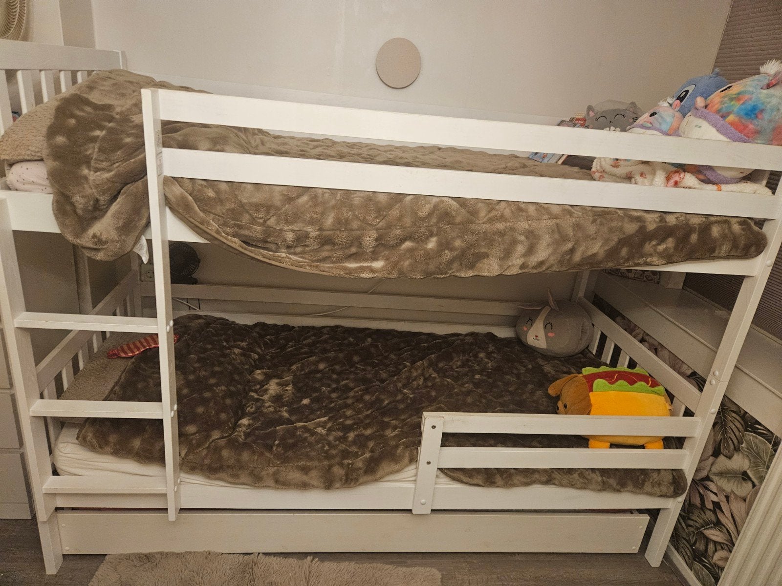 Mooi houten stapelbed met 3 slaapplekken en opberglade, Ophalen, Gebruikt, 90 cm, 210 cm