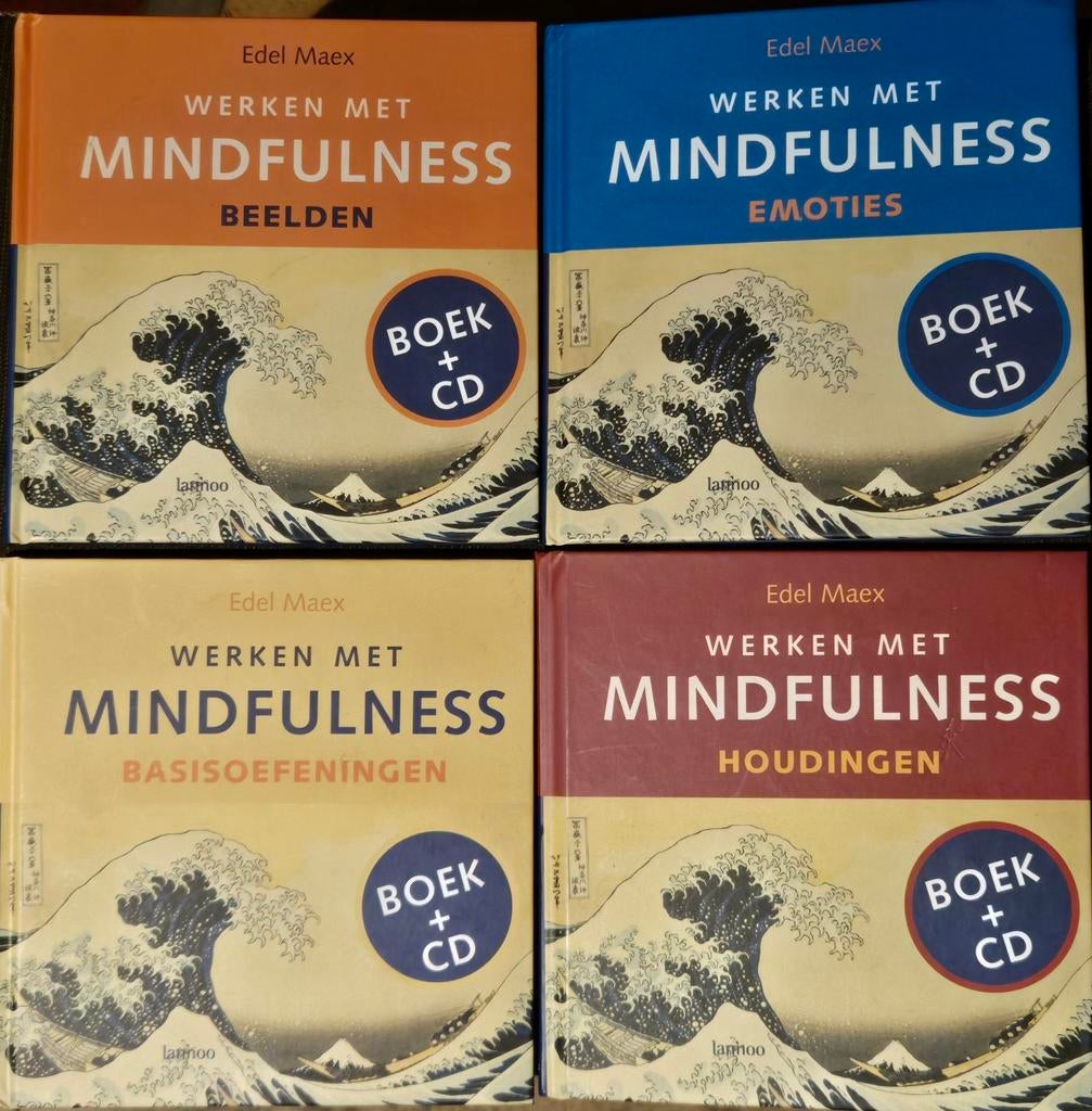 Edel Maex - Werken met Mindfulness - 4 boekjes incl. CD, Ophalen of Verzenden, Zo goed als nieuw