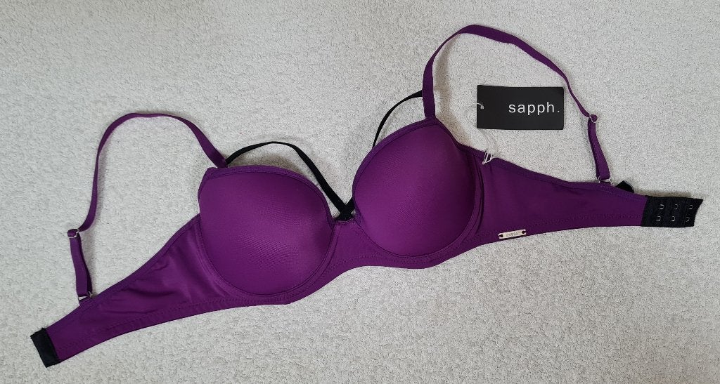 Sapph Beugel BH 70C Paars met zwart (470), Sapph, Ophalen of Verzenden, Paars, BH