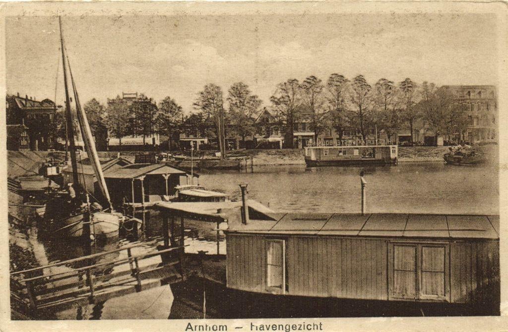 Arnhem - havengezicht - woonarken - ongelopen, Verzenden, 1920 tot 1940, Ongelopen, Gelderland