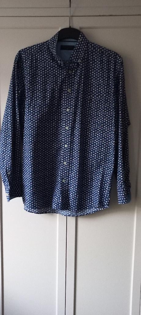 Brighton Blue overhemd maat L zgan, Kleding | Heren, Blauw, Ophalen of Verzenden, Zo goed als nieuw, Halswijdte 41/42 (L)