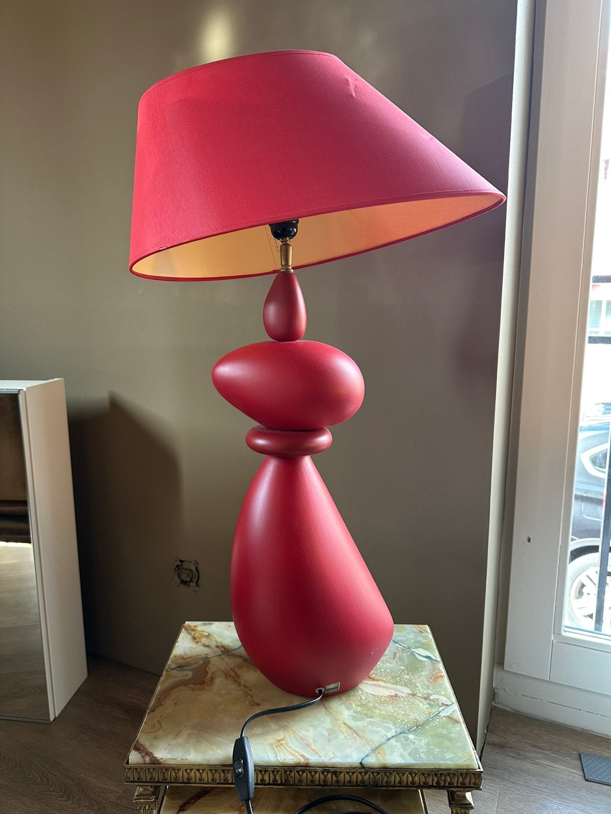 Rode louis drinmer lamp, Rood, Ophalen of Verzenden, Zo goed als nieuw, Design