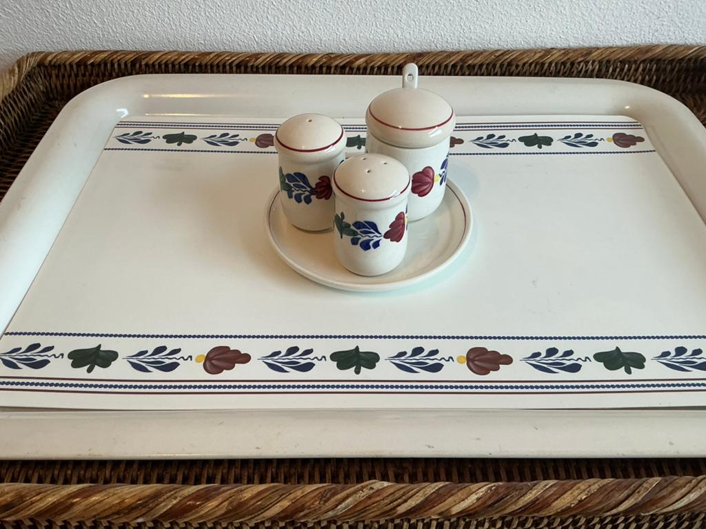 Boerenbont Boch België (Menage set), Ophalen of Verzenden, Zo goed als nieuw, Aardewerk, Overige typen