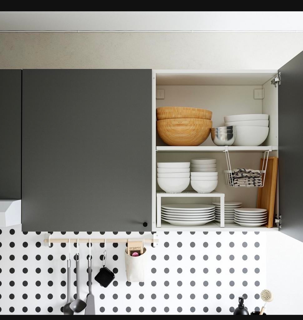 IKEA Knoxhult bovenkast met deuren -Grijs is in elkaat gezet, Huis en Inrichting, Ophalen of Verzenden, Zo goed als nieuw