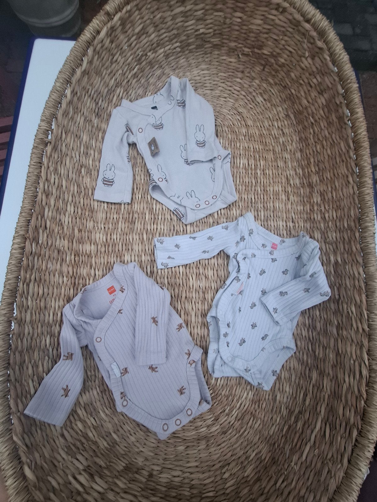 3x Hema Bamboe Rompers Maat 44 - Zo goed als nieuw, Ophalen of Verzenden, Zo goed als nieuw, Hema, Jongetje of Meisje
