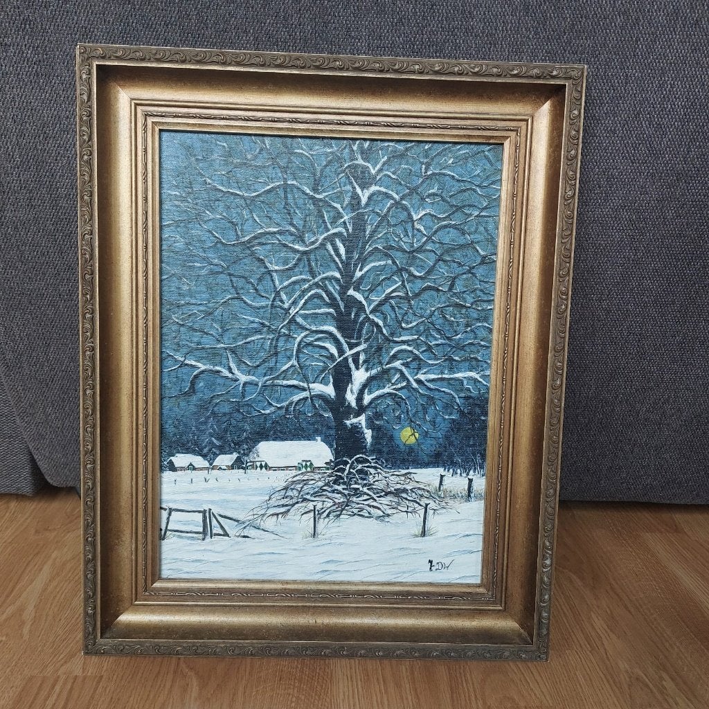 Een schilderij van J.Drenth-Wiering (Enschede),1991, Antiek en Kunst, Ophalen of Verzenden