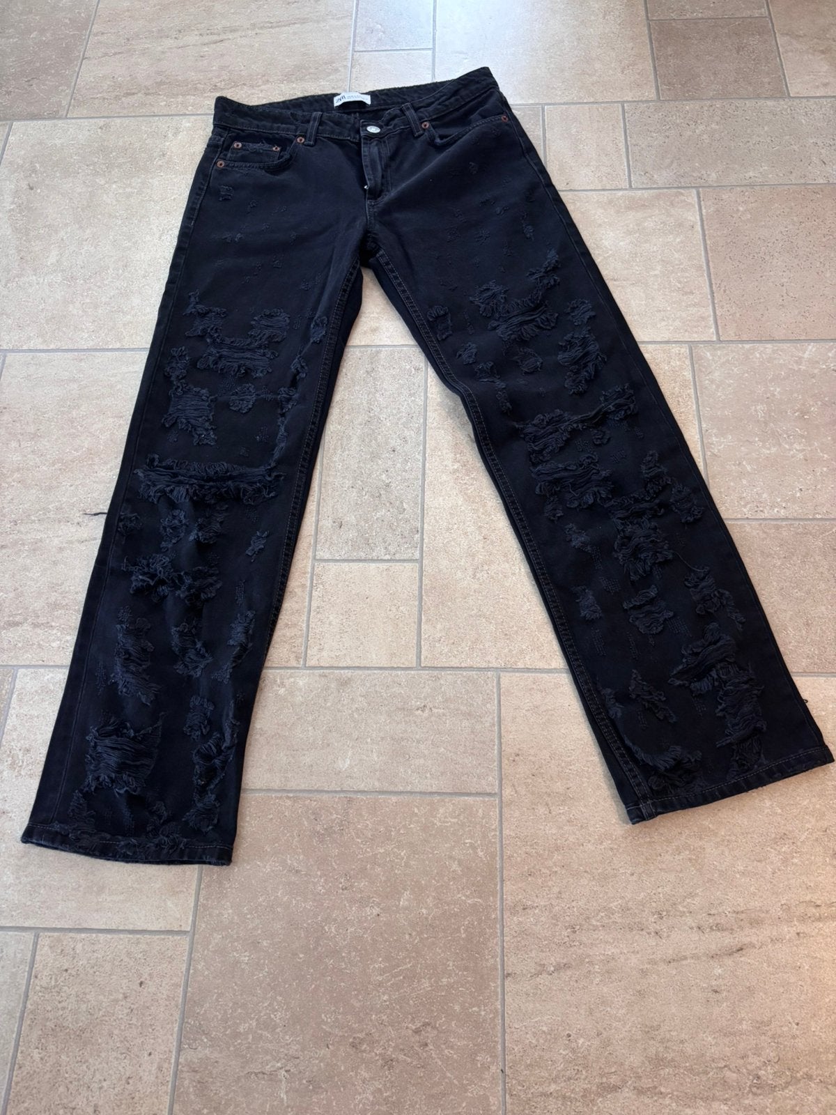 Zara zwarte spijker broek maat 38, Bp, Zwart, Ophalen of Verzenden, Zo goed als nieuw