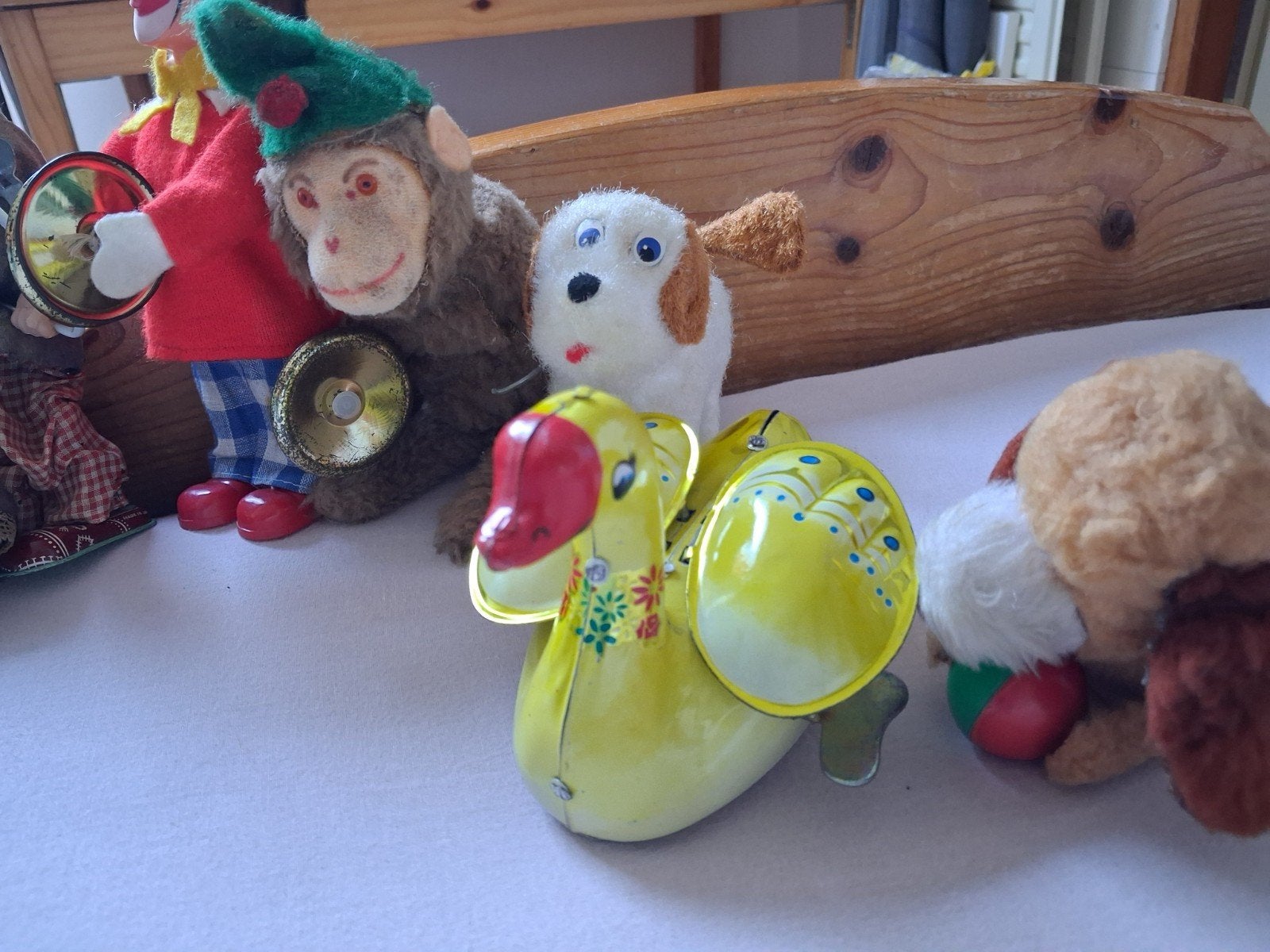 oude pop en clown figuur,,,hondje, Ophalen