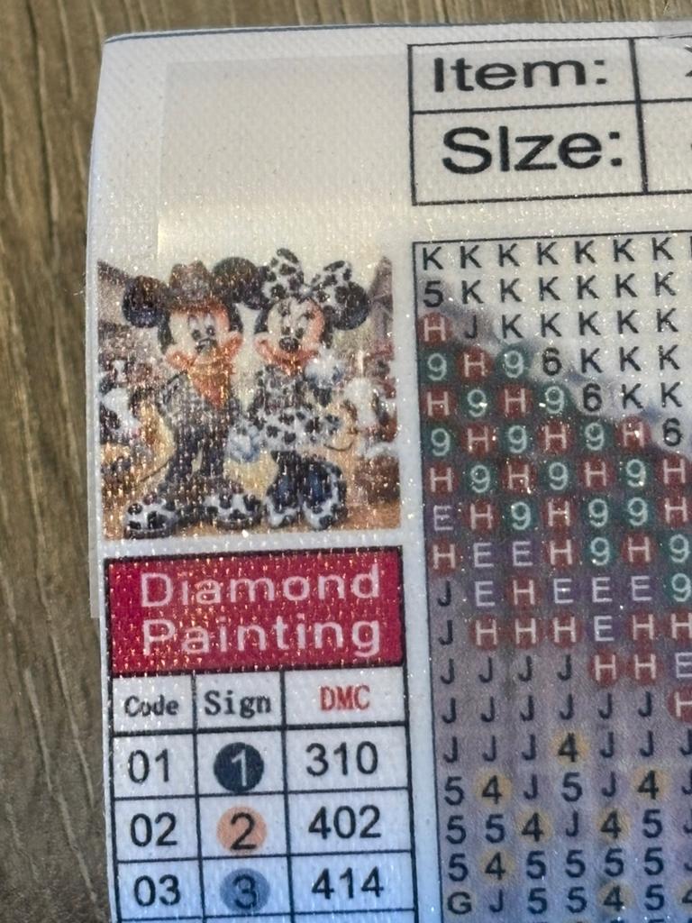 Diamond  Painting Mickey en Minie, Hobby en Vrije tijd, Overige Hobby en Vrije tijd, Ophalen of Verzenden, Nieuw