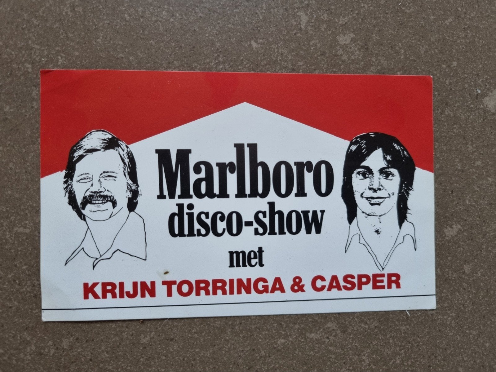 Sticker Marlboro Disco-show met Krijn Torringa & Casper, Verzamelen, Stickers, Ophalen of Verzenden, Zo goed als nieuw, Merk